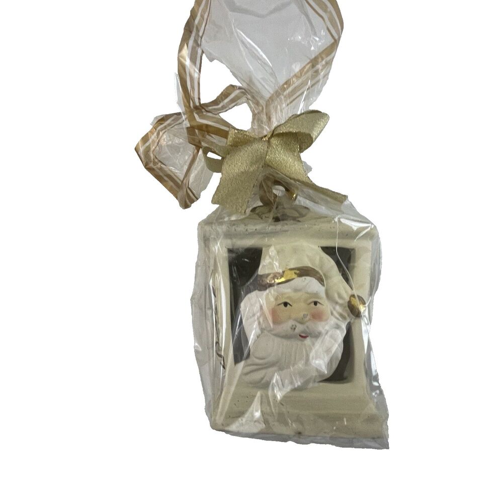 Vintage Christmas Santa Tealight Candle Holder Lantern Decor NIP Holiday